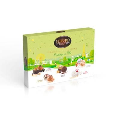 Ferrero Rocher Assortiment de Rochers Chocolats Lait Noix de Coco Amandes Cappuccino Noir et Caramel, 20 bouchées