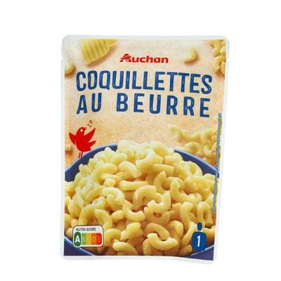Auchan Pâtes Coquillettes au beurre Micro-Ondes Express, 200g