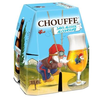 Chouffe Bière Blonde Belge Sans Alcool 0,0%, 4x33cl