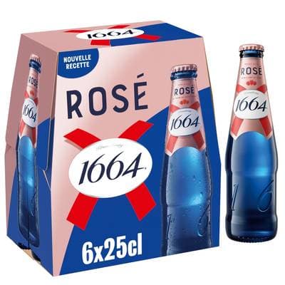 1664 Rosé Bière aromatisée framboise rosée 4,5°, 6x25cl