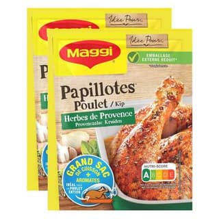 Maggi Papillotes Poulet Herbes de Provence, Lot de 2x34g