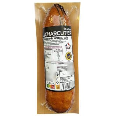 Auchan Le Charcutier Saucisse de Morteau Cuite IGP, 355g