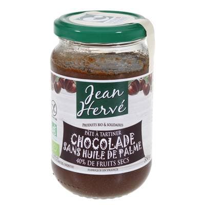 Jean Hervé Pâte à tartiner bio Chocolade sans huile de palme, 350g