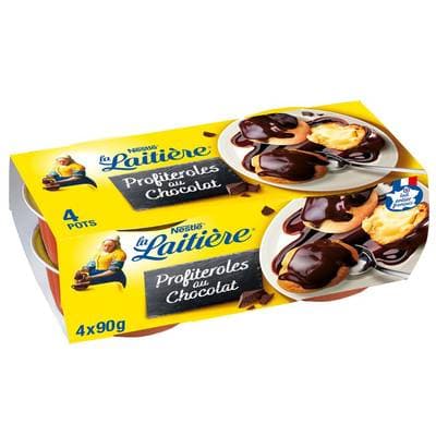 La laitière Profiteroles au chocolat, 4x90g