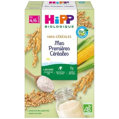 Hipp - 100% Céréales Mes Premières Céréales Bio Bébé Dès 4/6 mois, 250g