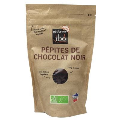 Ibo Pépites chocolat noir bio, 150g