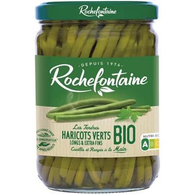 Rochefontaine Haricots Verts Extra-Fins Bio, 280g