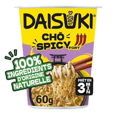 Daisuki Nouilles Instantanées Saveur Cho Spicy Ramen en cup, 60g