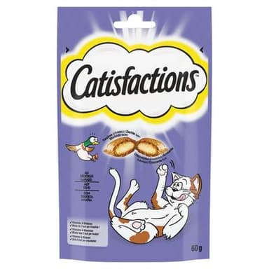 Catisfactions Friandises Canard pour chat et chaton, 60g
