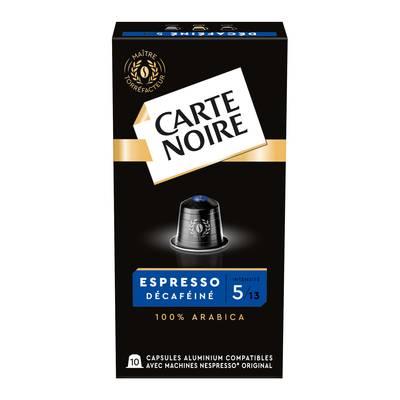Carte Noire - Capsules de café Décaféiné n°5 compatibles Nespresso