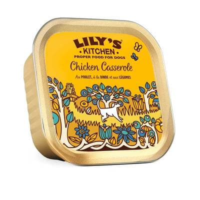 Lily's Kitchen Barquette Pâtée en Terrine Poulet Dinde Légumes pour Chien, 150g