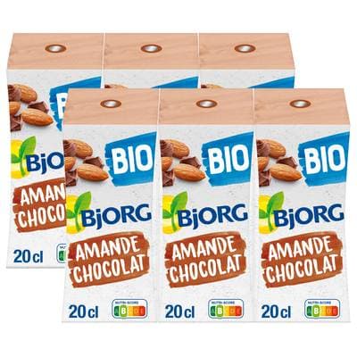 Bjorg Lait d'amande chocolat bio, Lot de 2 -3x20cl