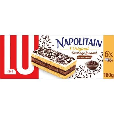 Lu Gâteaux moelleux Napolitain classic individuel, 6 gâteaux - 180g