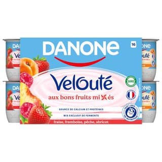 Velouté Fruix Yaourts aux fruits brassés, 16x125g
