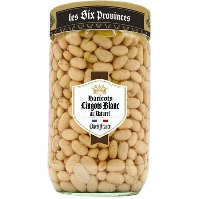 Les Six Provinces Haricots Lingot Blancs au Naturel en bocal, 465g