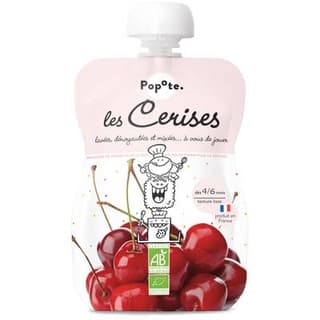 Popote Cerise Bio Gourde Bébé Dès 4/6 mois, 120g