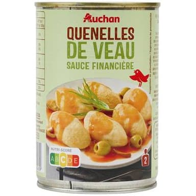Auchan Quenelles de veau sauce financière, 400g