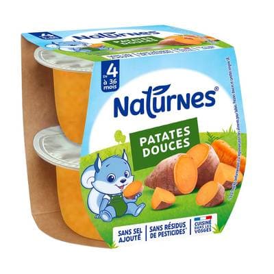 Naturnes® Patates douces Bol Bébé dès 4 mois, 2x130g