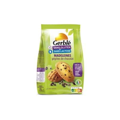 Gerblé Sans Gluten Sans Lactose 7 Madeleines pépites choco sans gluten et sans lactose, 210g