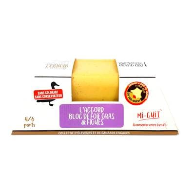Terroir de Caractère Bloc de Foie Gras de Canard à la Figue IGP Sud-Ouest, 5/8 parts - 250g