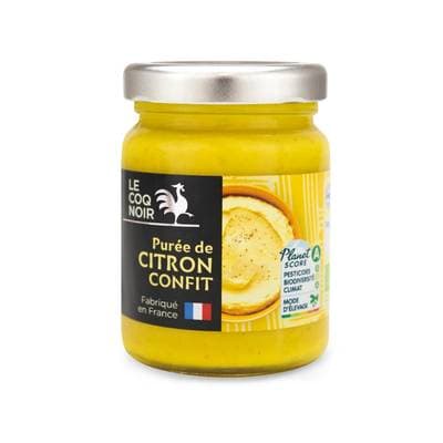 Le Coq Noir Purée de citron confit Bio en bocal, 90g
