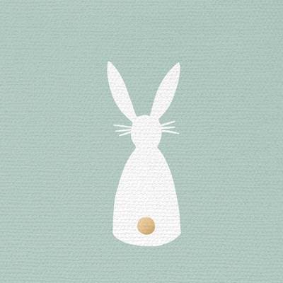 Paperproducts Design Serviette en papier Lapin Ecalyptus, 20 serviettes de 33 x 33 cm