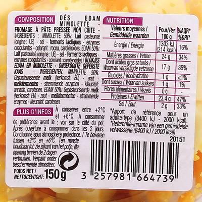 3257981664739 - Cora - Dés edam mimolette