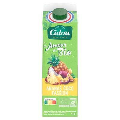 Cidou Nectar ananas coco passion bio, 1L