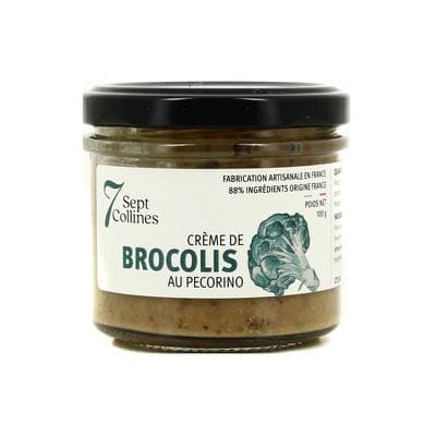 Sept Collines Crème de brocolis au pecorino et amandes - Conserverie Artisanale, 100g