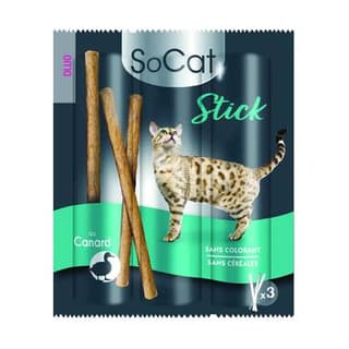 Riga Socat Stick Canard Friandise pour Chat, 3x6g