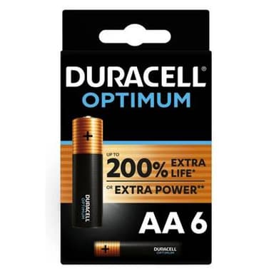 Duracell 6 Piles LR06 / AA Alcaline Optimum, 6  piles