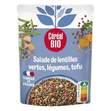 Céréal Bio Lentilles Vertes Légumes et Tofu Vegan Bio, 220g