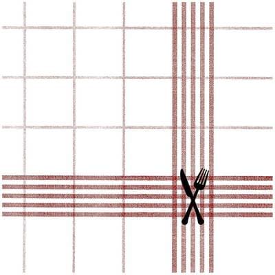 Paperproducts Design Serviette en papier Cuisine rouge, 20 serviettes de 33x33 cm