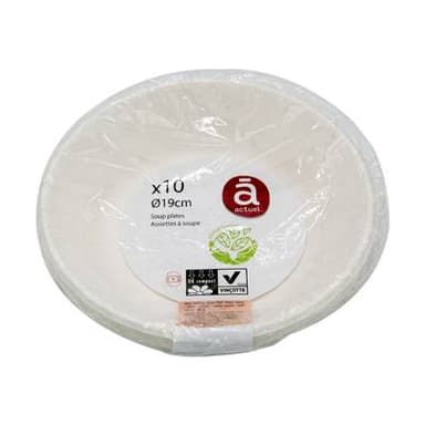 ACTUEL Assiettes soupe 19cm pulpe, 10 assiettes