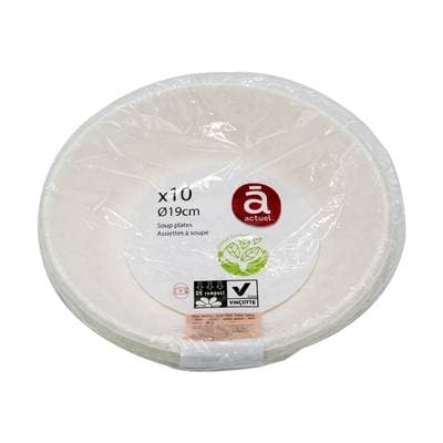 ACTUEL Assiettes soupe 19cm pulpe, 10 assiettes