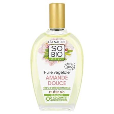 SO'BIO ETIC Huile végétale Amande douce bio, 100 % origine naturelle, 50ml