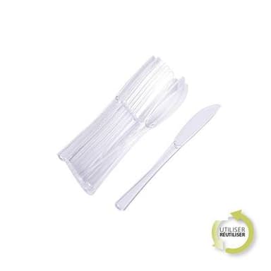 Homea Couteau réutilisable transparent, 12 couteaux