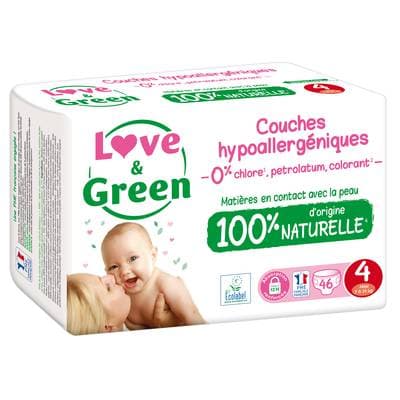 Love & Green Couches écologiques T4 7/14kg, 46 couches