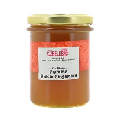 Confiture Re-Belle Confiture Raisin Pomme Gingembre, 230g