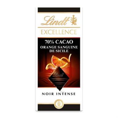 Lindt Chocolat excellence Noir 70% Orange Sanguine, 100g