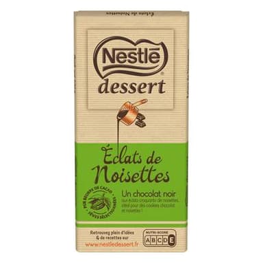 Nestlé Dessert Tablette Chocolat éclat de Noisette, 170g