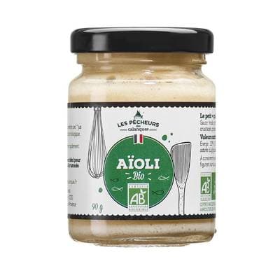 Les Pêcheurs des Calanques Sauce Aïoli Bio en bocal, 90g