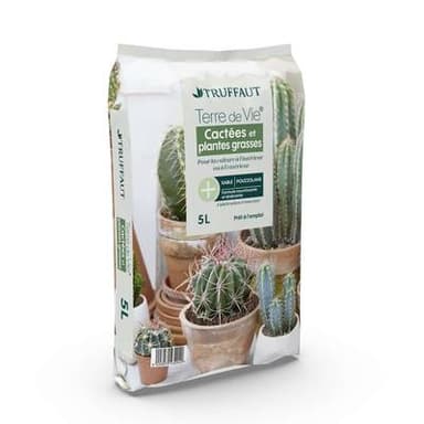 Truffaut Terreau pour Cactées et Plantes Grasses - Terre de Vie, 5L