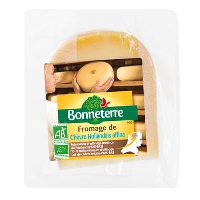 Bonneterre Fromage de chèvre de Hollande bio type Gouda, 200G