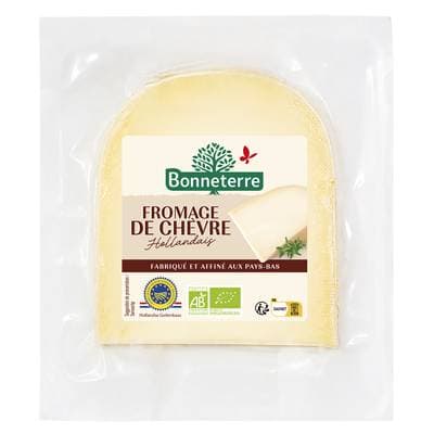 Bonneterre Fromage de chèvre de Hollande bio type Gouda, 200G