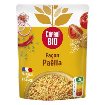 Céréal Bio Riz Soja Légumes Façon Paëlla Vegan Bio, 220g