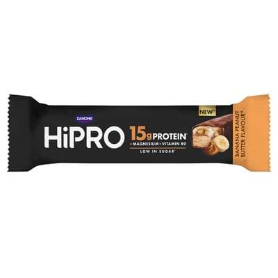 HiPRO Barre protéinée saveur banane, beurre de cacahuètes, 45g