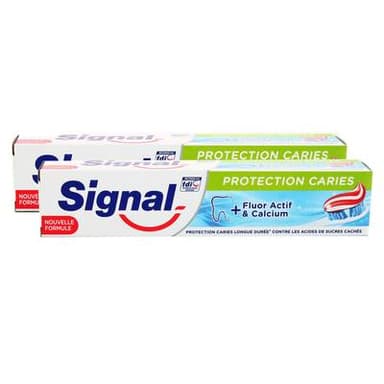 Signal Dentifrice en tube anti-caries, Lot de 2x75ml