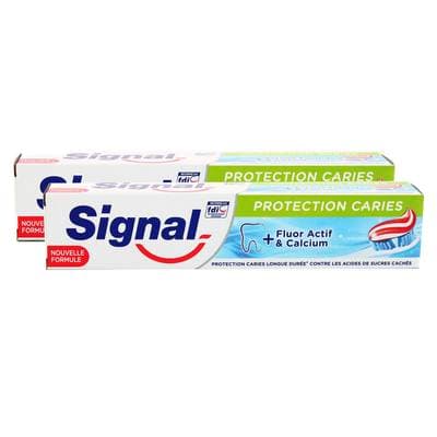 Signal Dentifrice en tube anti-caries, Lot de 2x75ml