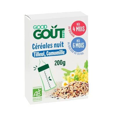 Good Goût Céréales Nuit Douce Camomille Tilleul Bio Bébé Dès 4 Mois, 200g